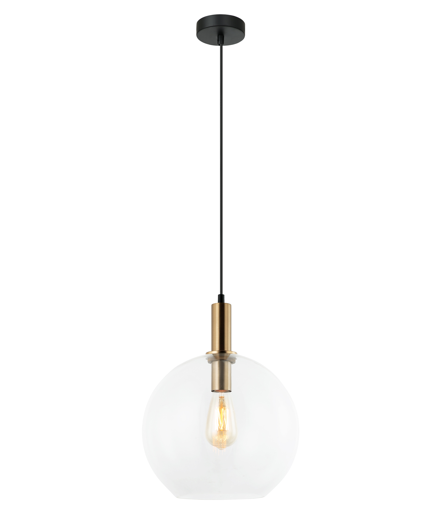 Prime Bronze Clear Glass Suspension Light
