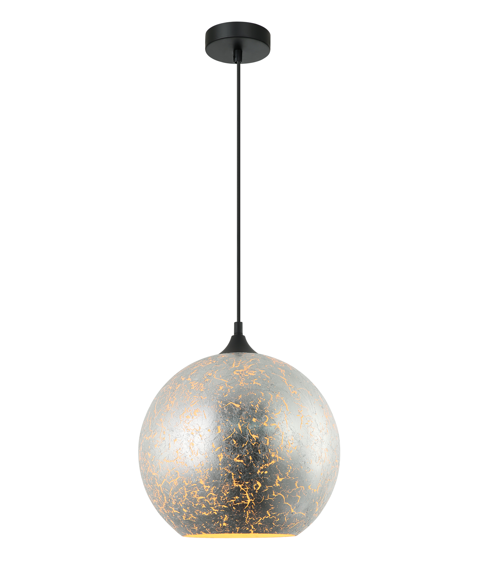Vulcan Satin Chrome Morrocan Glass Pendant