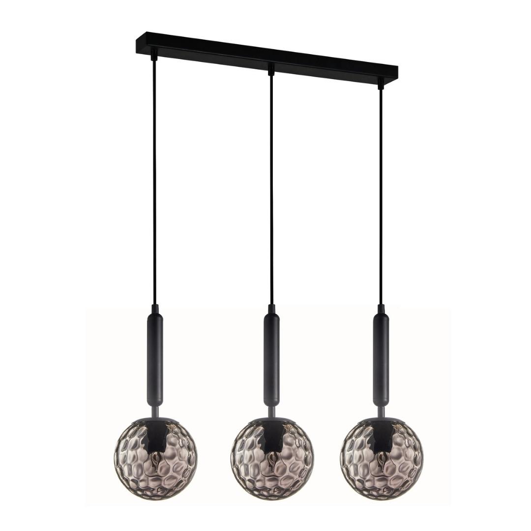 Toronto Smoke Glass Spherical Linear Pendant