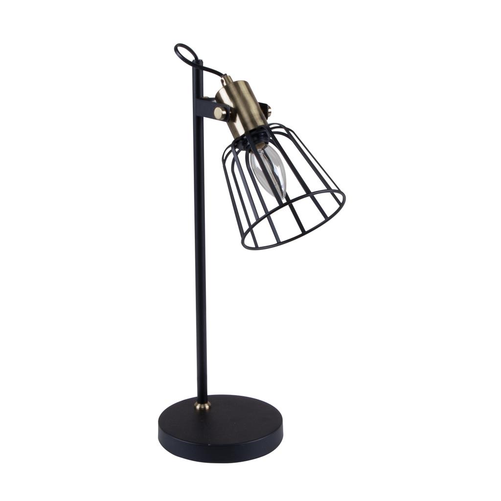 Ashley Black Metal Cage Desk Lamp