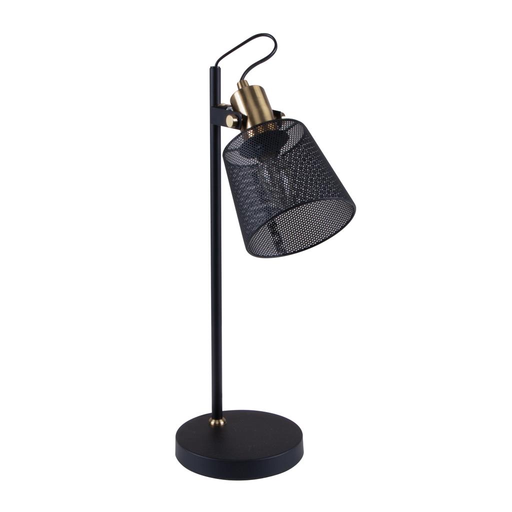 Rustica Black Metal Mesh Desk Lamp