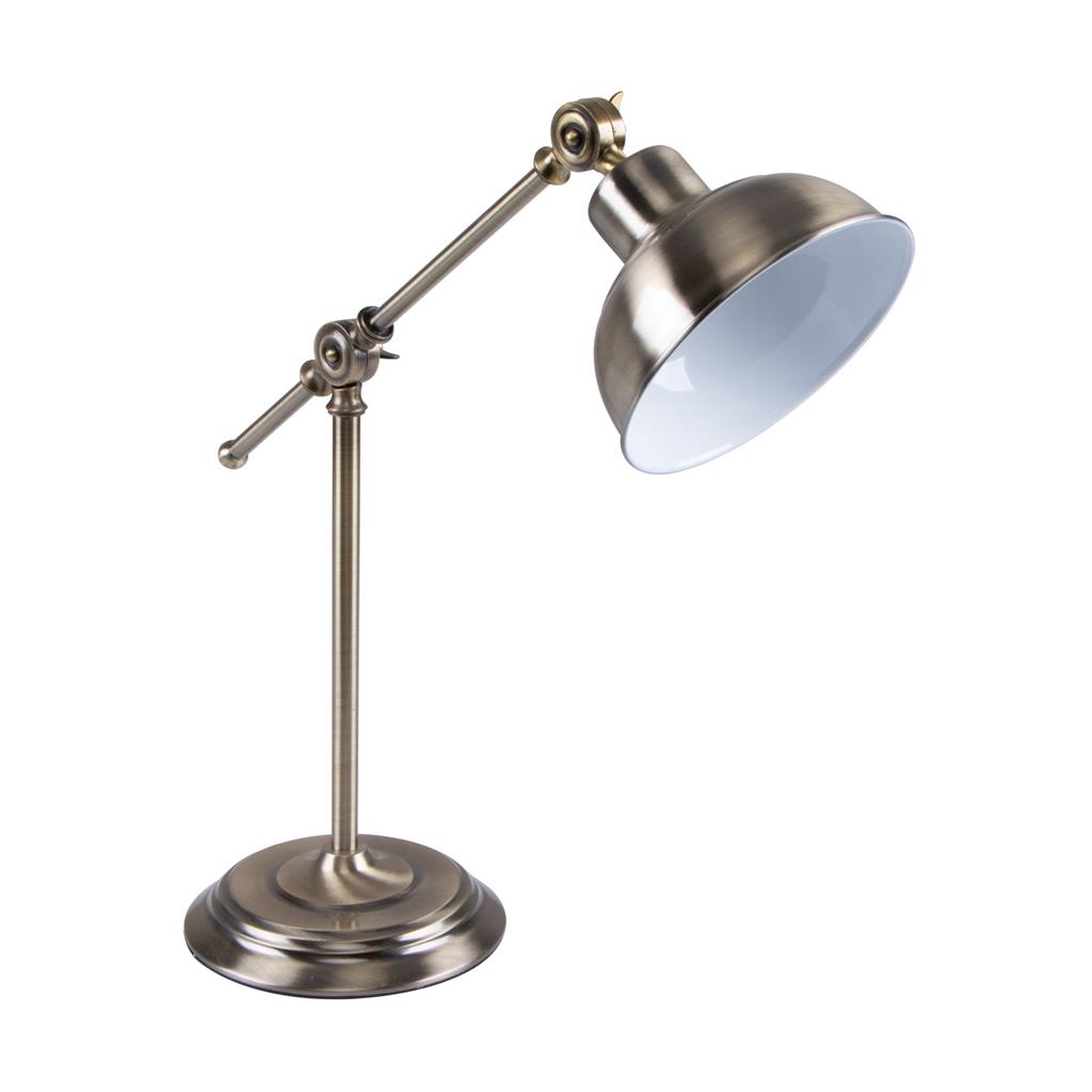 Tinley Antique Brass Industrial Desk Lamp