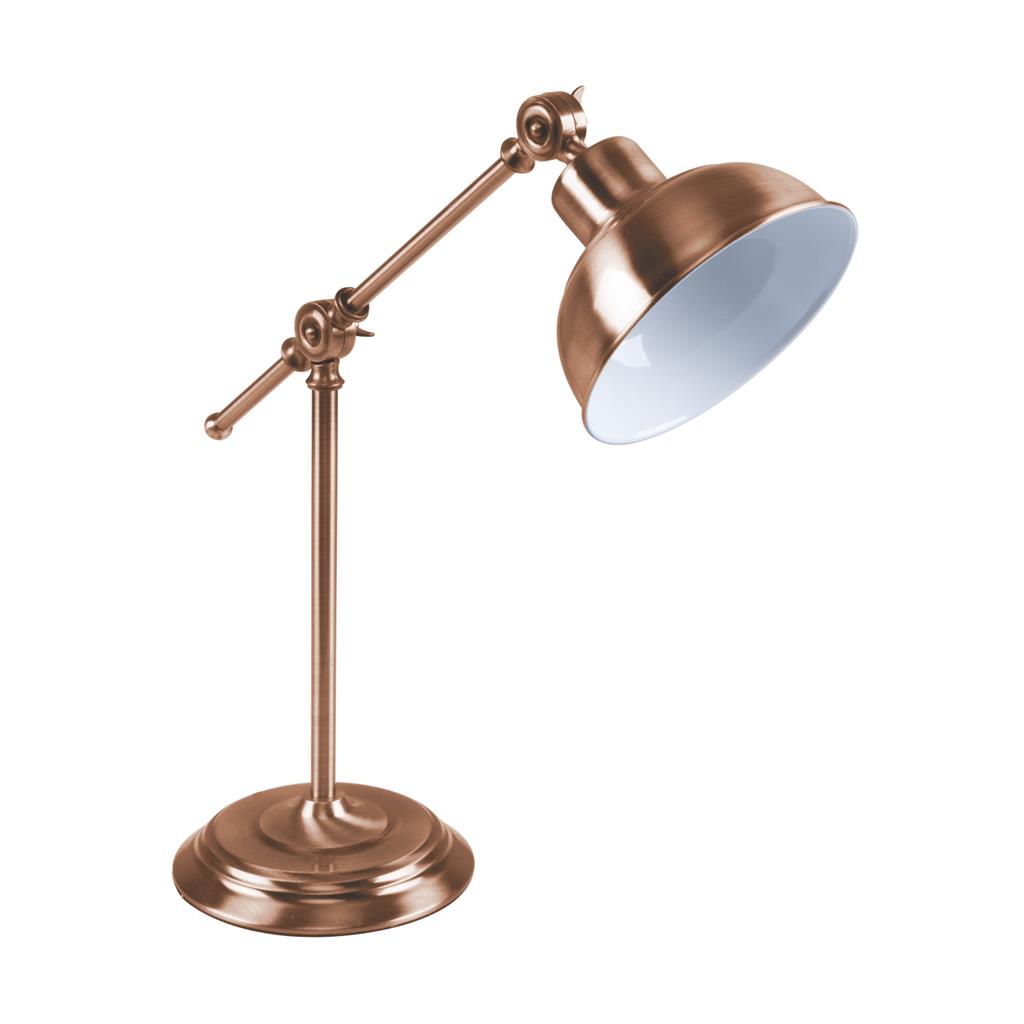 Tinley Antique Copper Industrial Desk Lamp