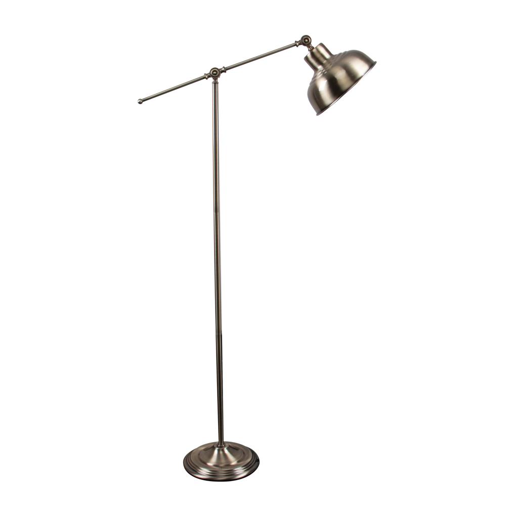 Tinley Antique Brass Industrial Floor Lamp