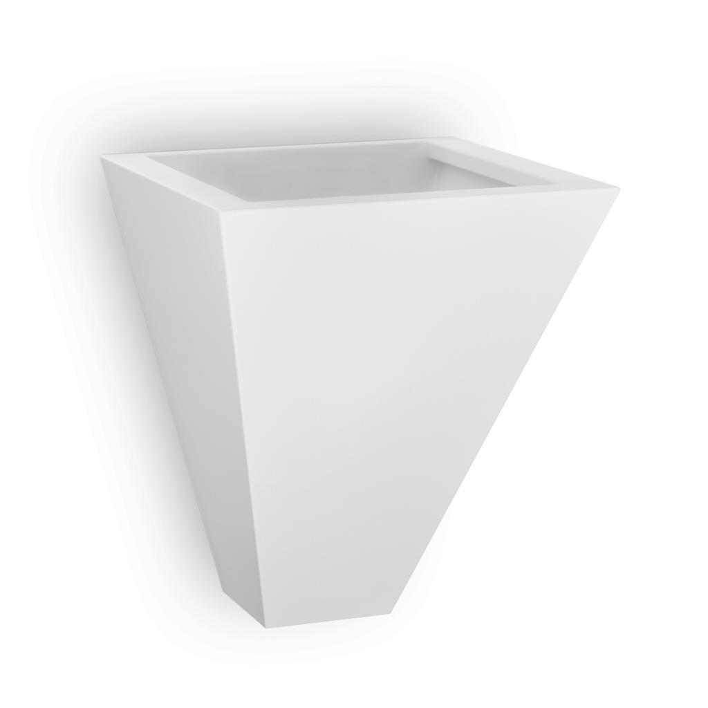 Raw Ceramic Square Pyramid Uplight Wall Light