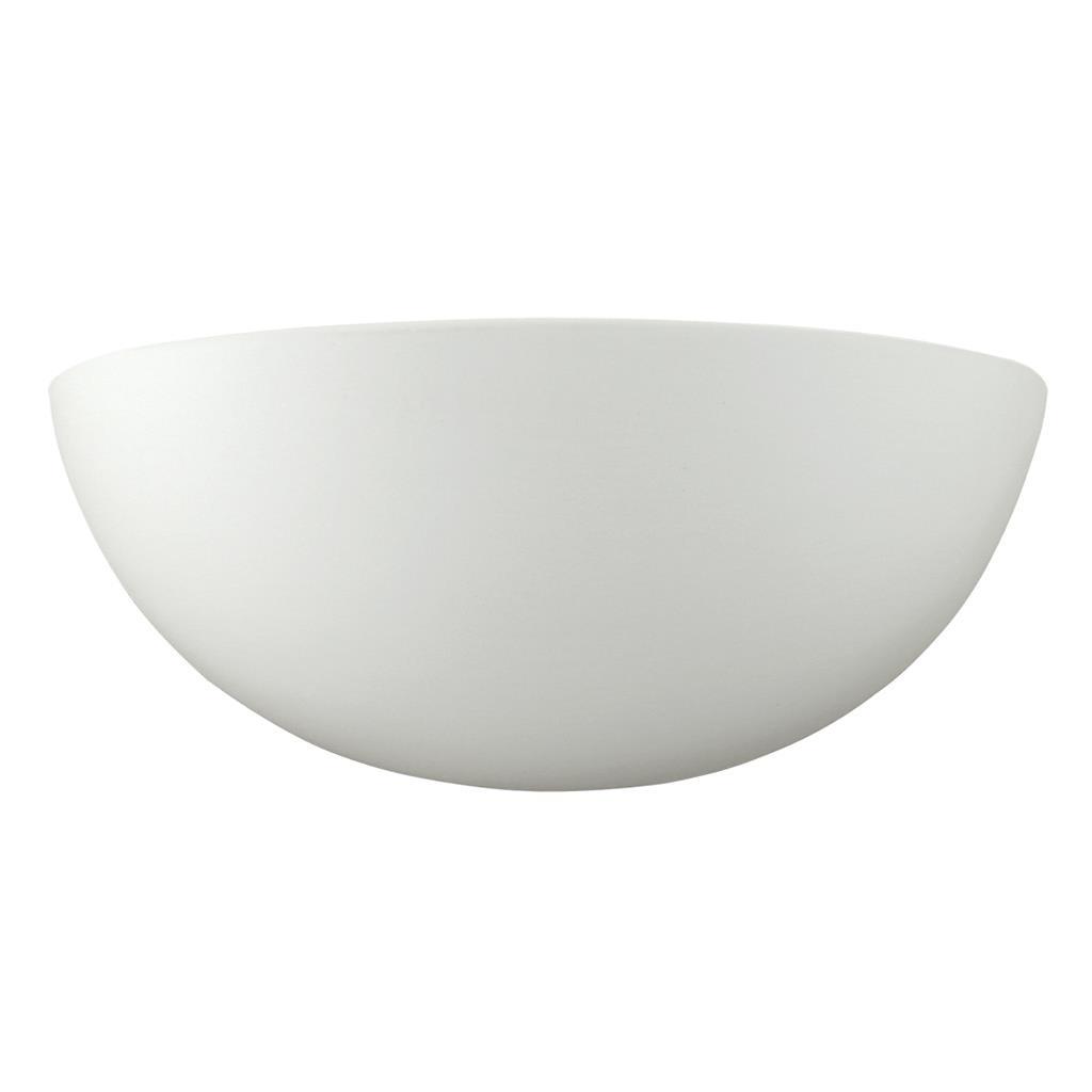 Raw Ceramic Half Sphere Uplight Wall Light