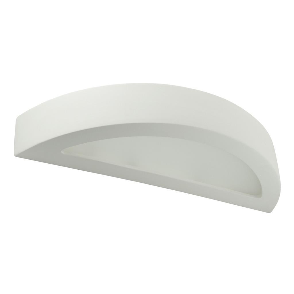 Raw Ceramic Frosted Glass Rounded Strip Wall Light