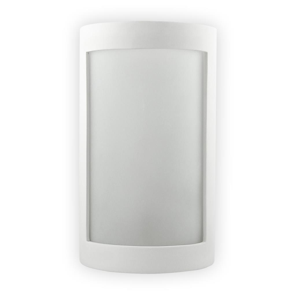 Raw Ceramic Rectangle Frosted Glass Wall Light