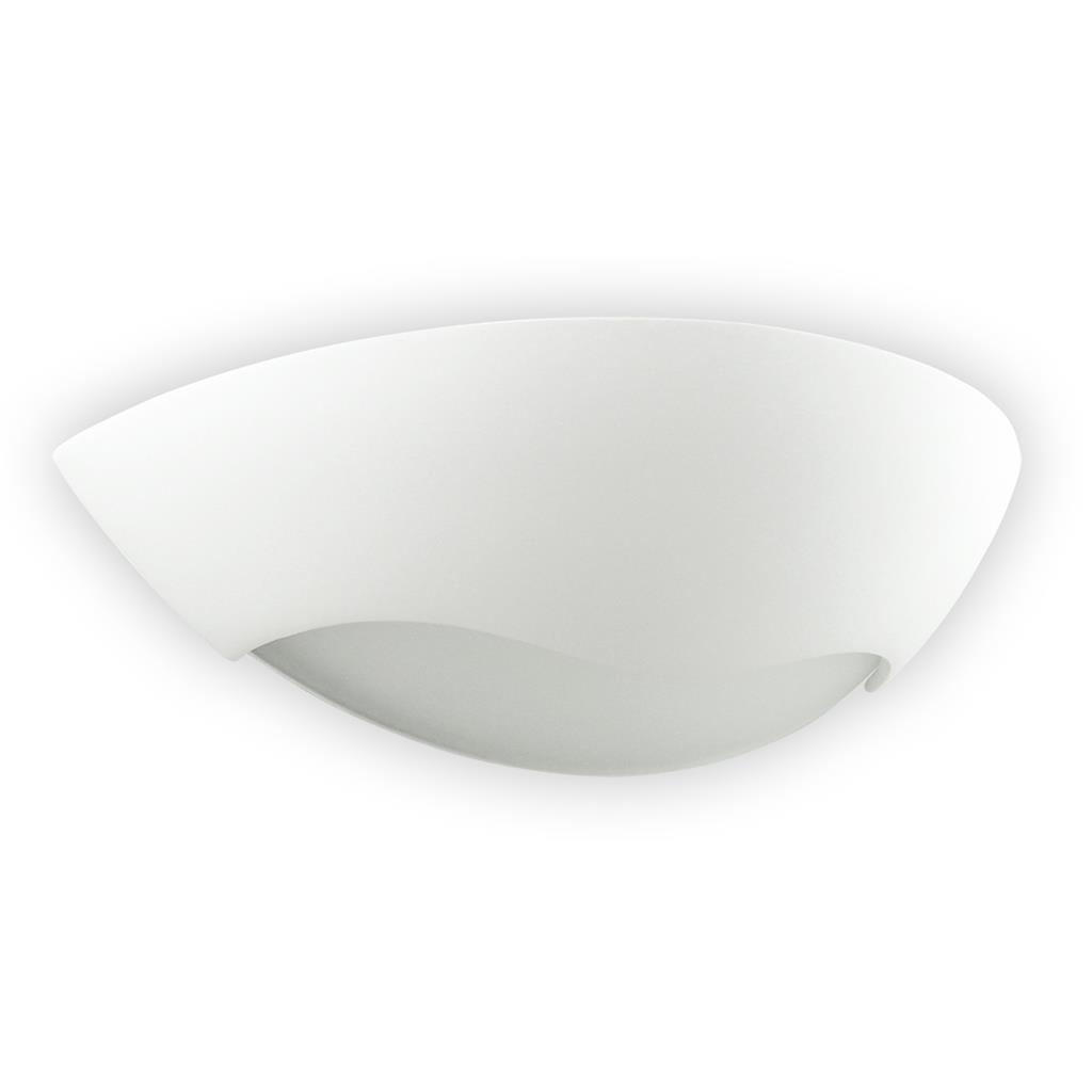 Raw Ceramic Half Circle Glass Wave Wall Light