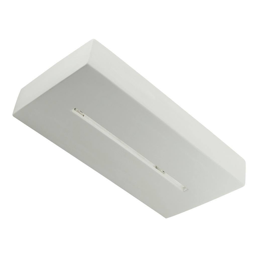 Raw Ceramic Box Slitted Glass Wall Light