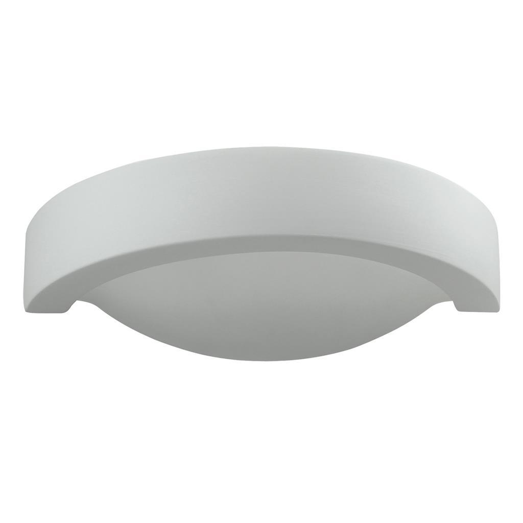 Raw Ceramic Rounded Embossed Wall Light