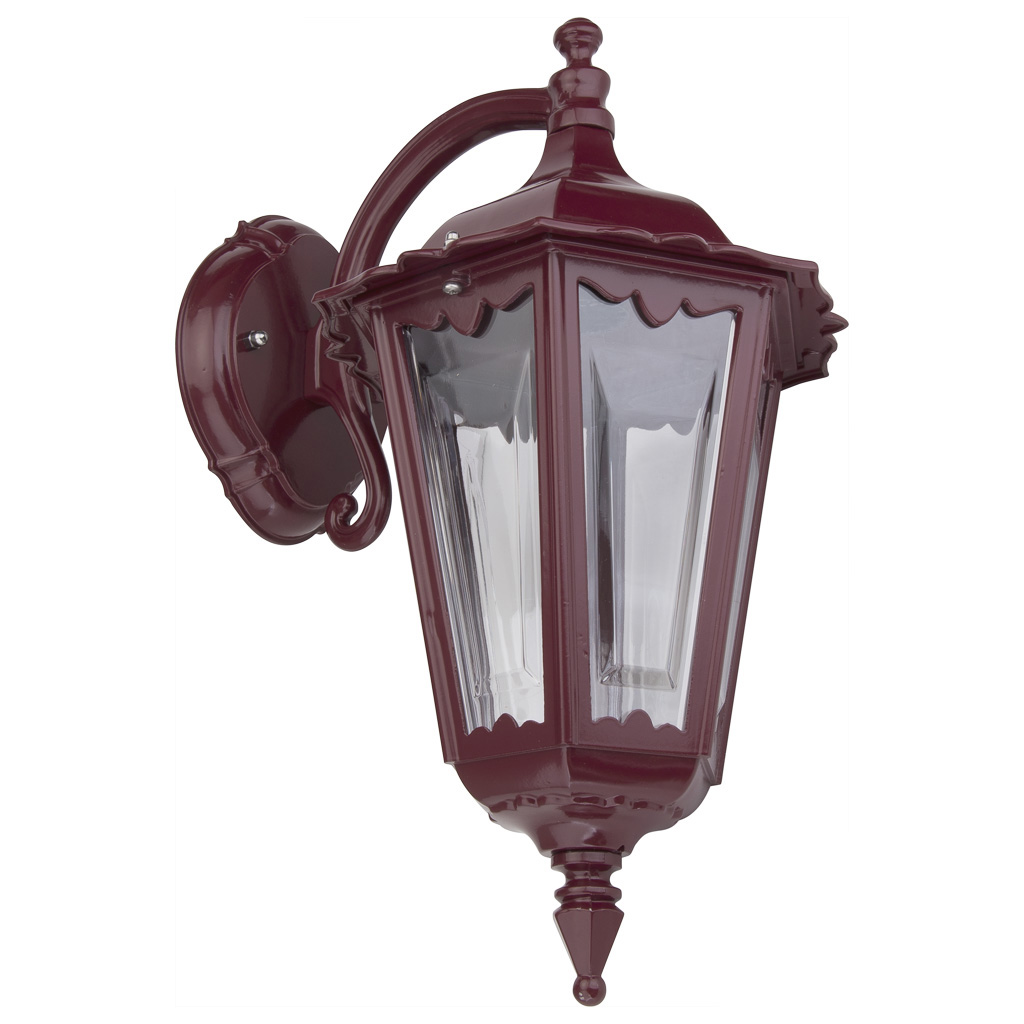 Chester Burgundy Lantern Downward Wall Light