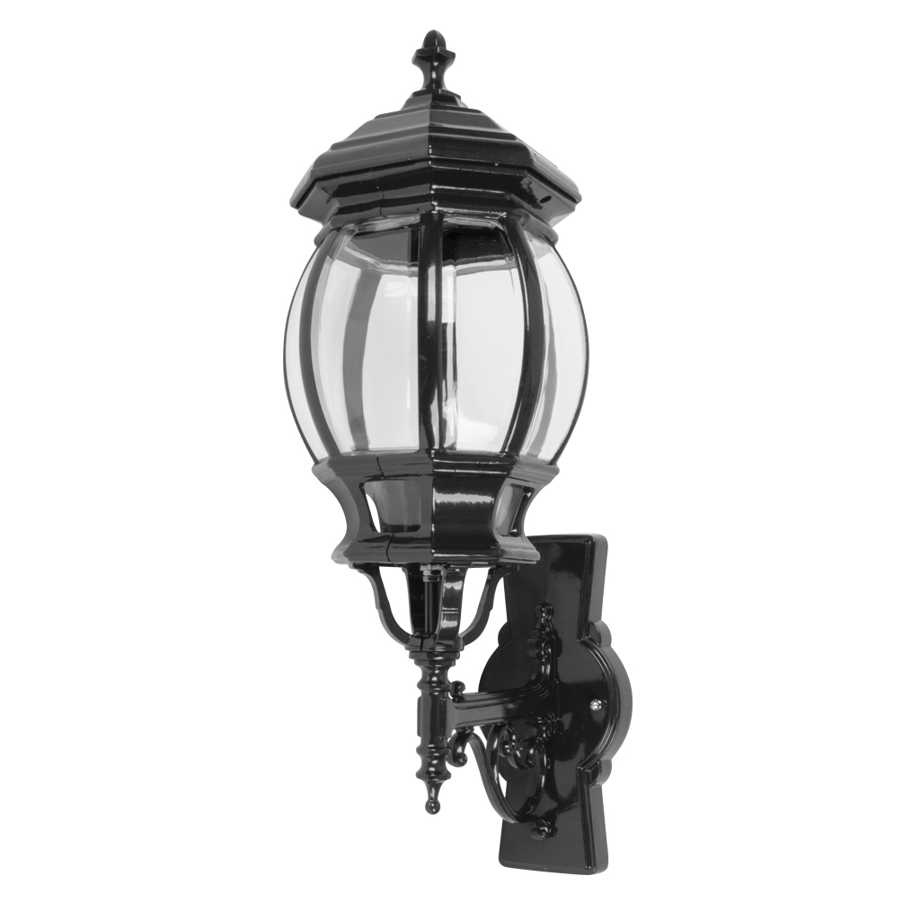 Vienna Large Black Upward Wall Light