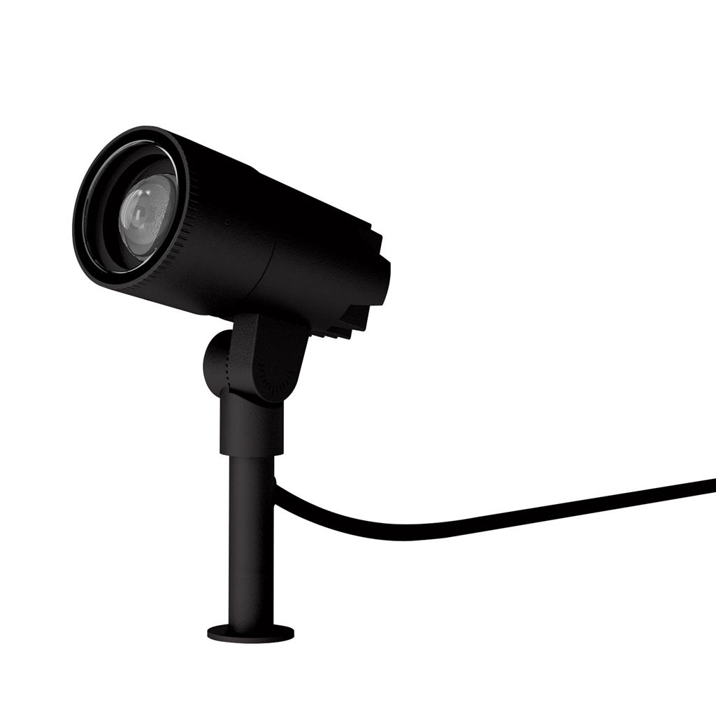 Kira 6W Black Garden Lamp with Zoom Lens