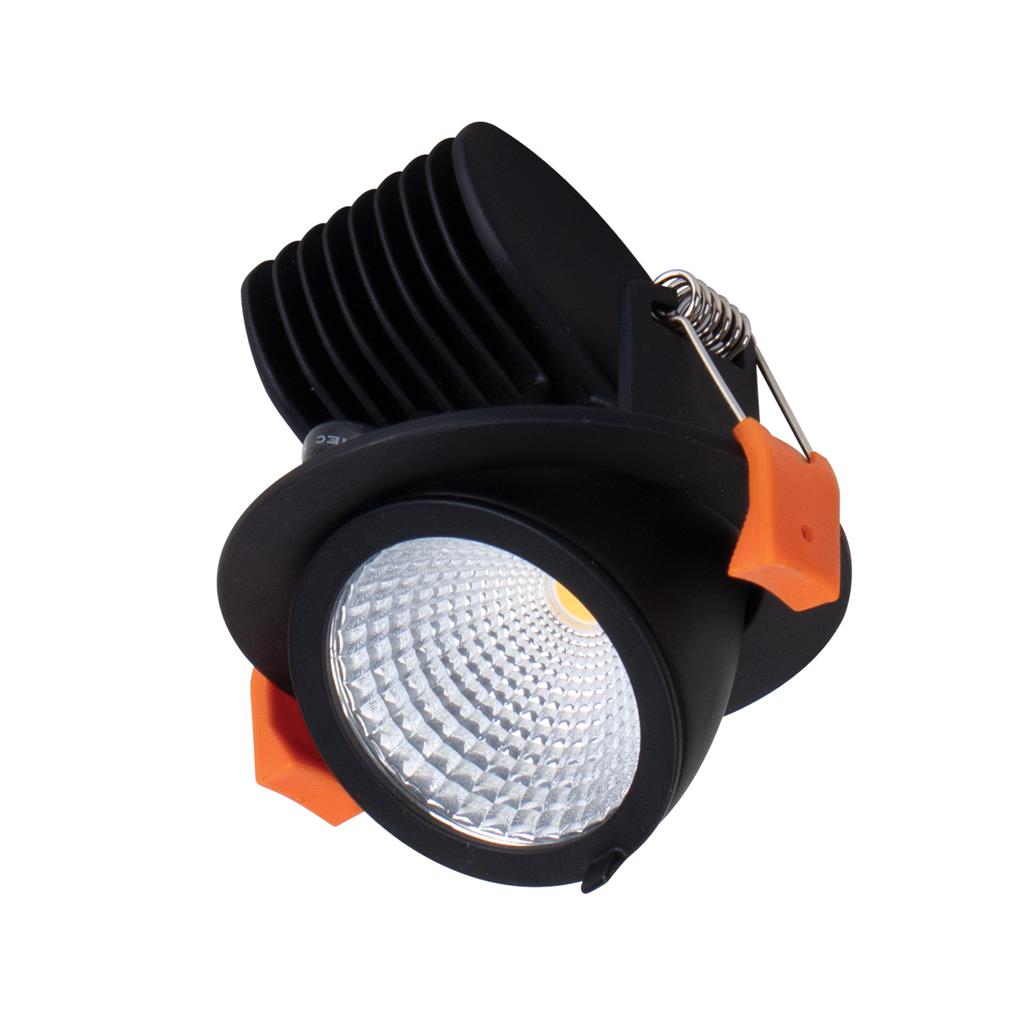 Scoop 13W Matt Black Adjustable Dali CCT LED Downlight