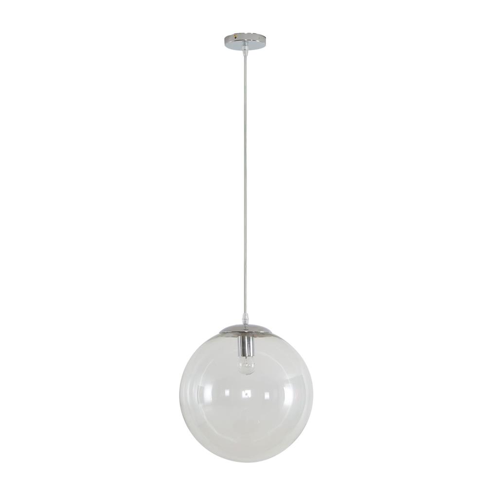 Bubble Clear Ball Chrome Pendant Light