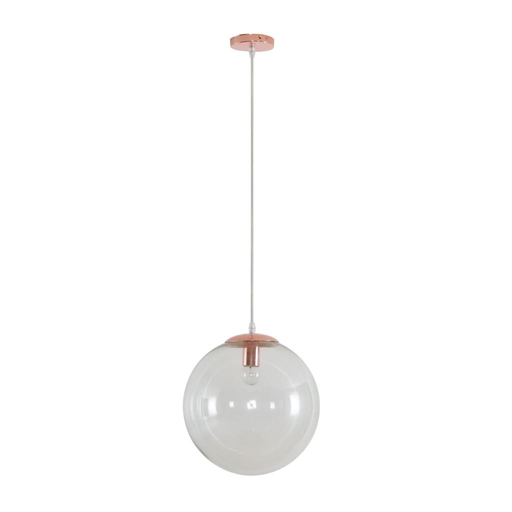 Bubble Clear Ball Rose Gold Pendant Light
