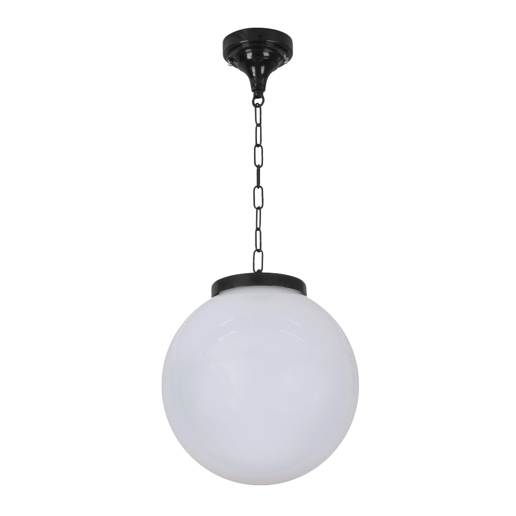 Siena Opal Spherical Glass Black Pendant