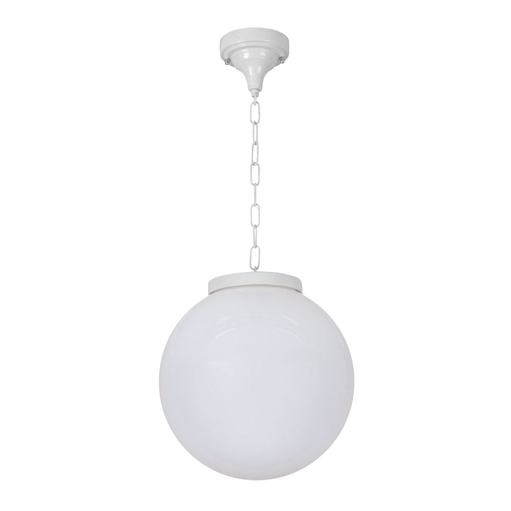 Siena Opal Spherical Glass White Pendant