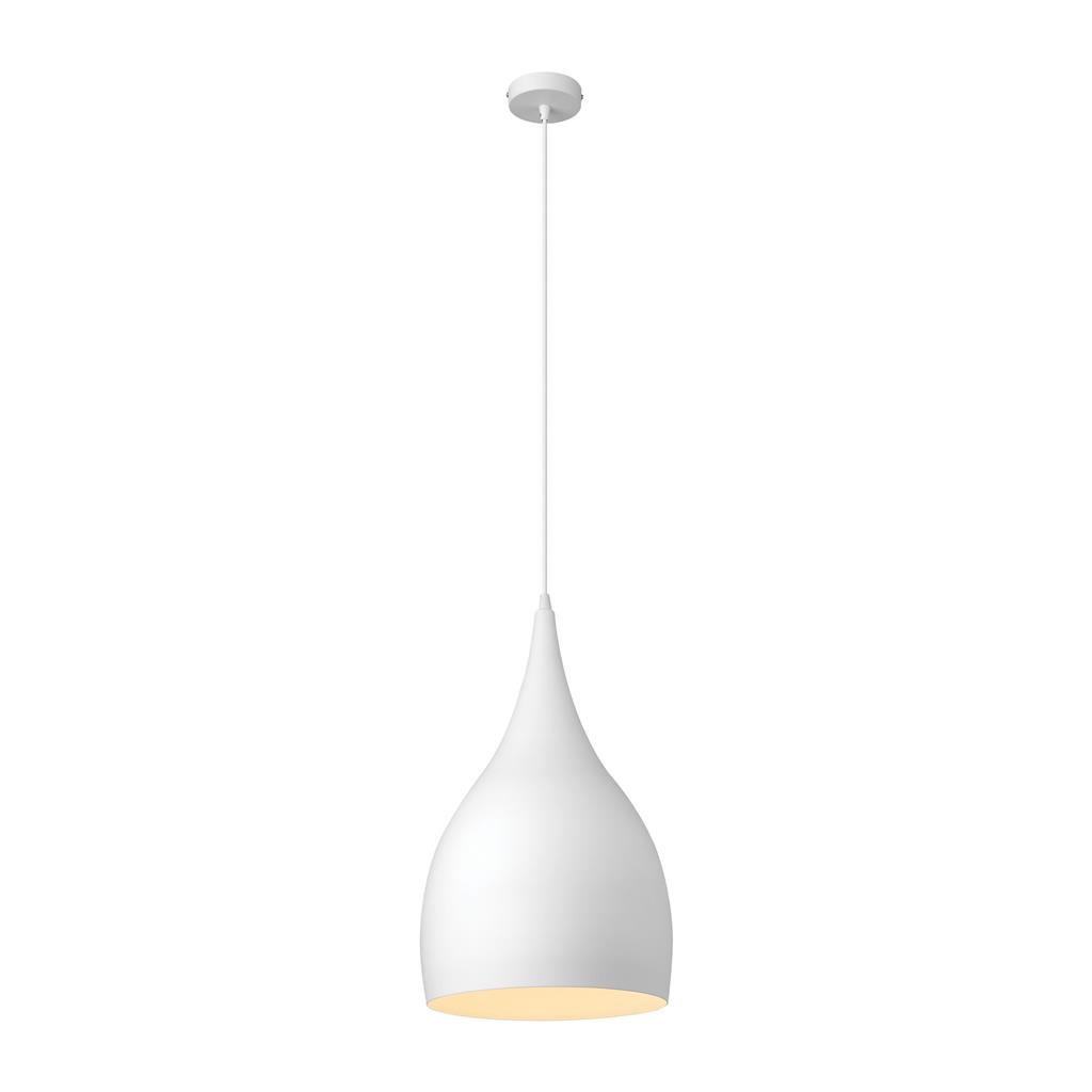 Jade Satin White Metallic Pendant Light