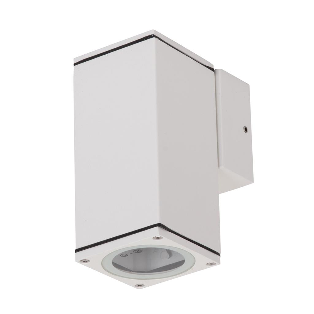Alpha White Exterior Down Wall Light