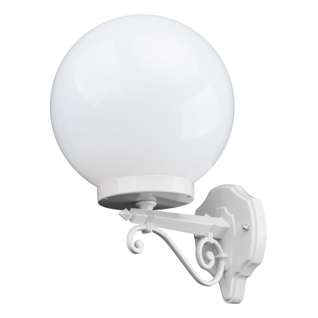Siena Ornate White Sphere Wall Lamp