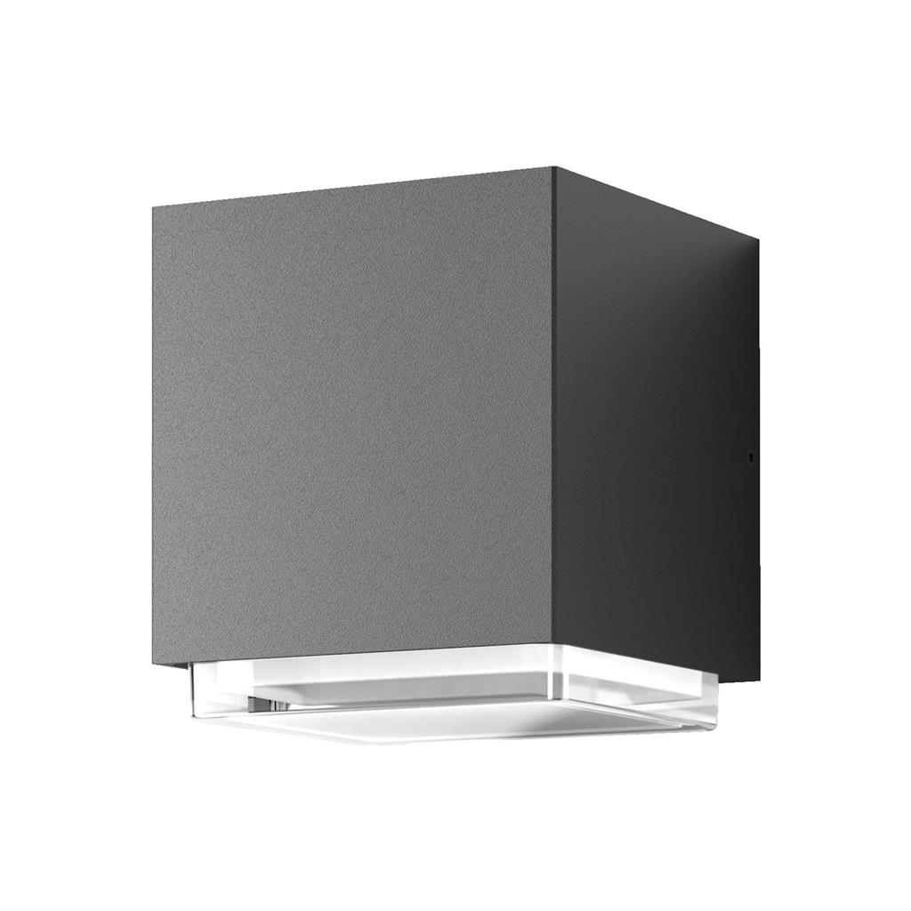 Mojo Square Dark Grey Down Wall Lamp