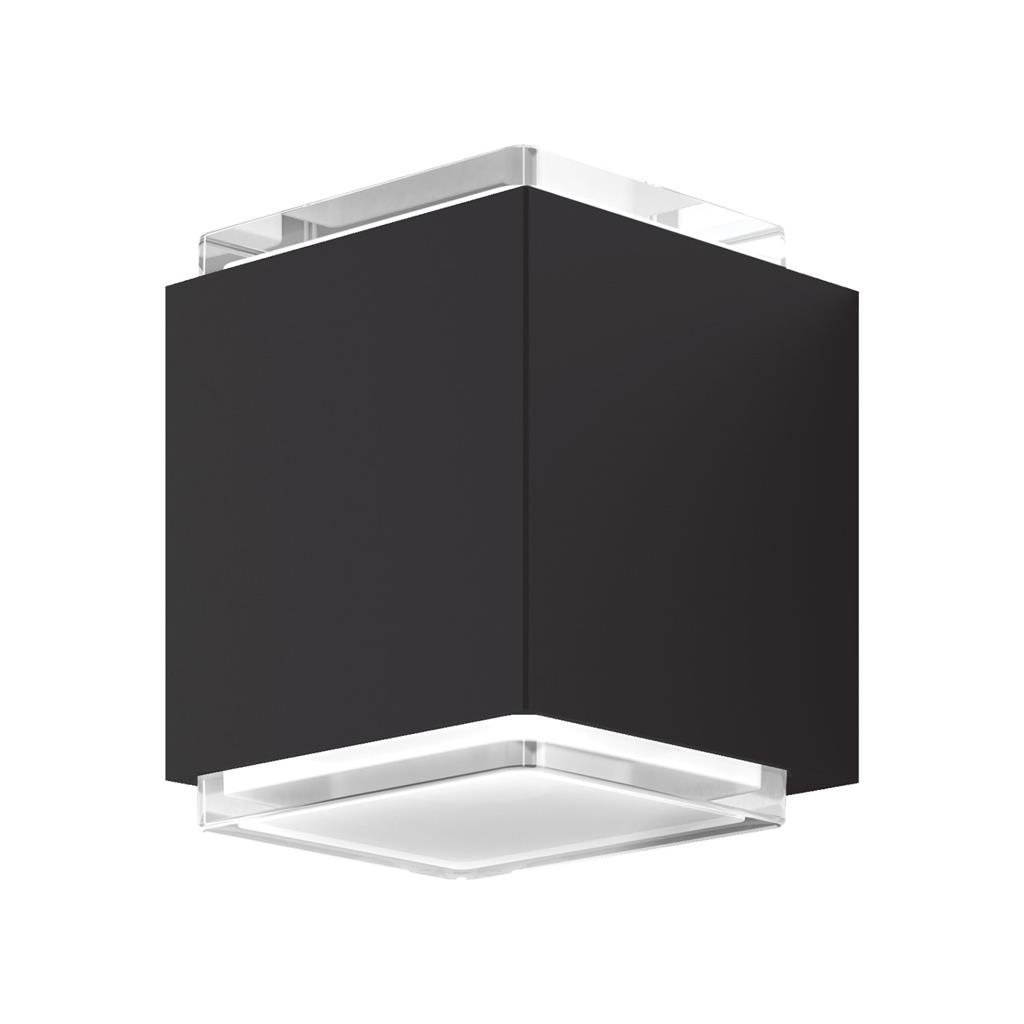 Mojo Square Black Two Way Wall Light