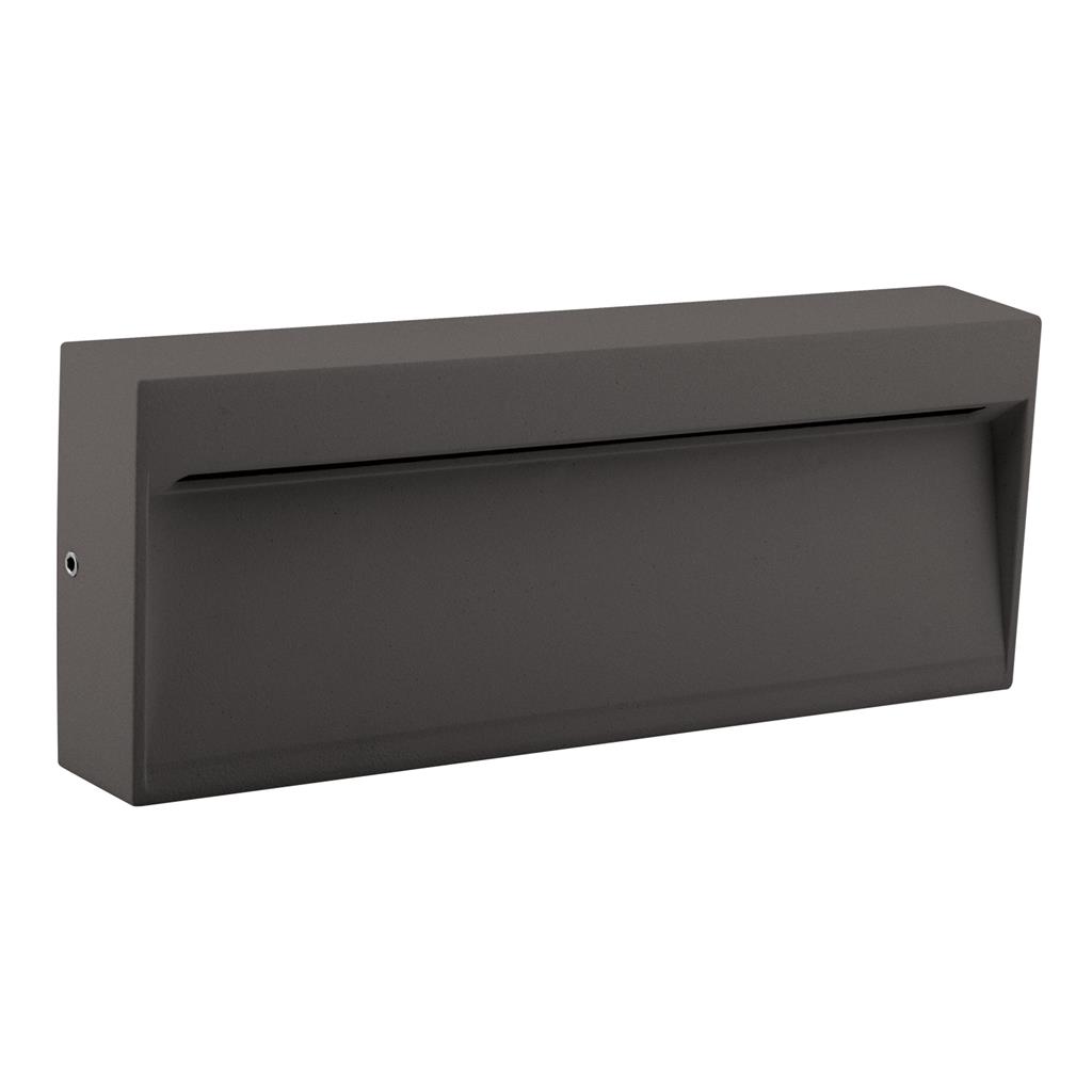 Zeke 8W Grey Rectangular Wall Light