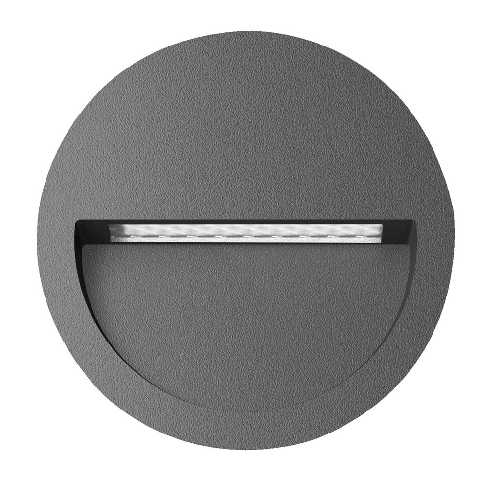 Zac Round Dark Grey Pathway Light