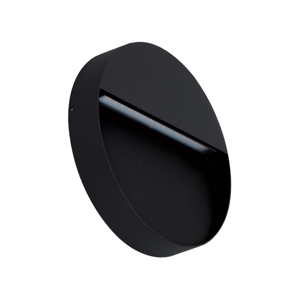 Zeke Round Black Wall Light