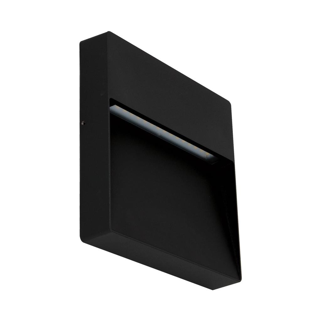 Zeke Square Black Wall Light