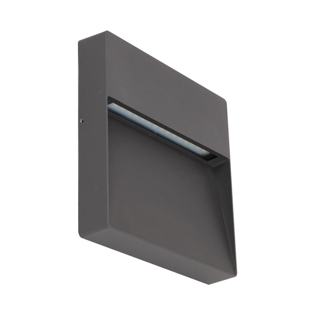 Zeke Square Dark Grey Wall Light