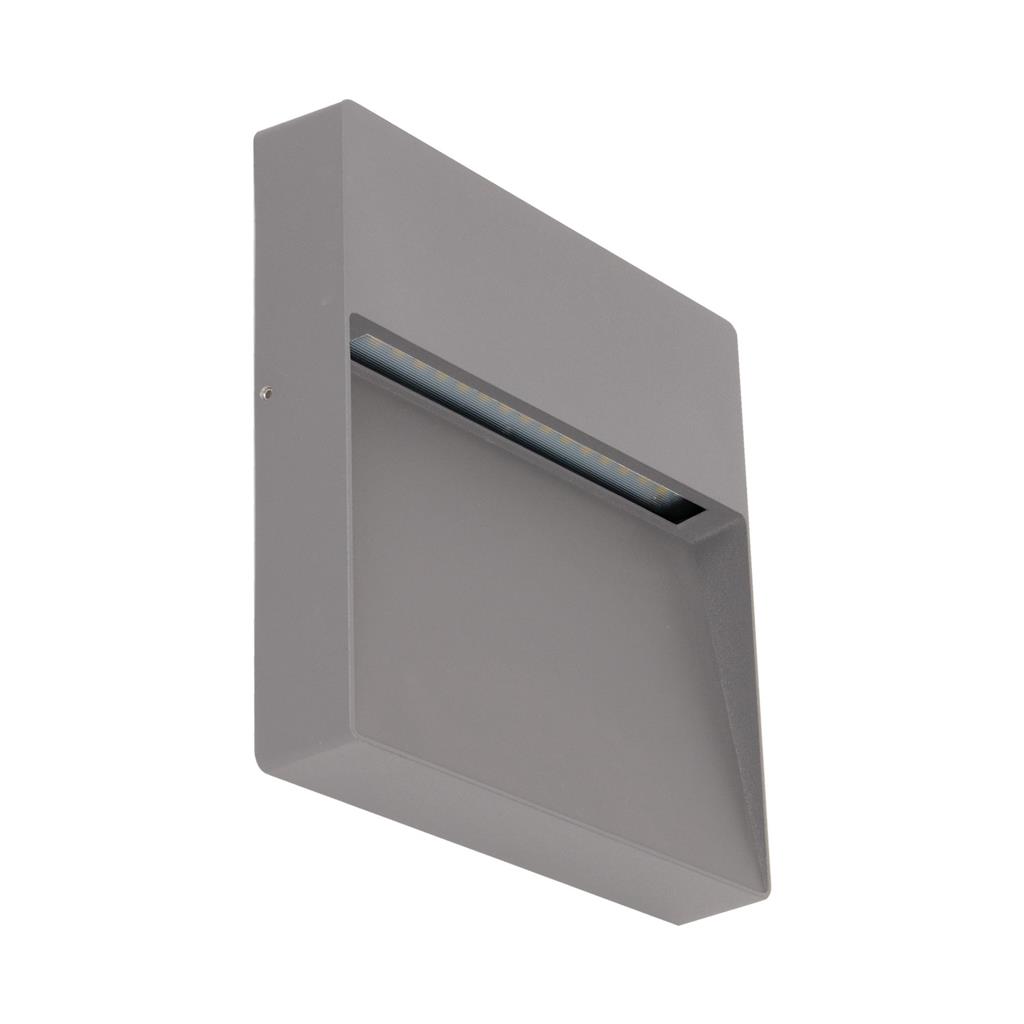 Zeke Square Silver Wall Light