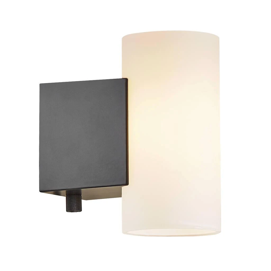 Mona Curved Black Opal White Up and Down Modern Wall Light