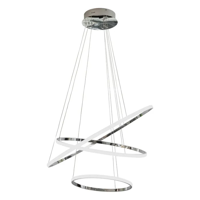 Cali Chrome LED Three Rings Pendant