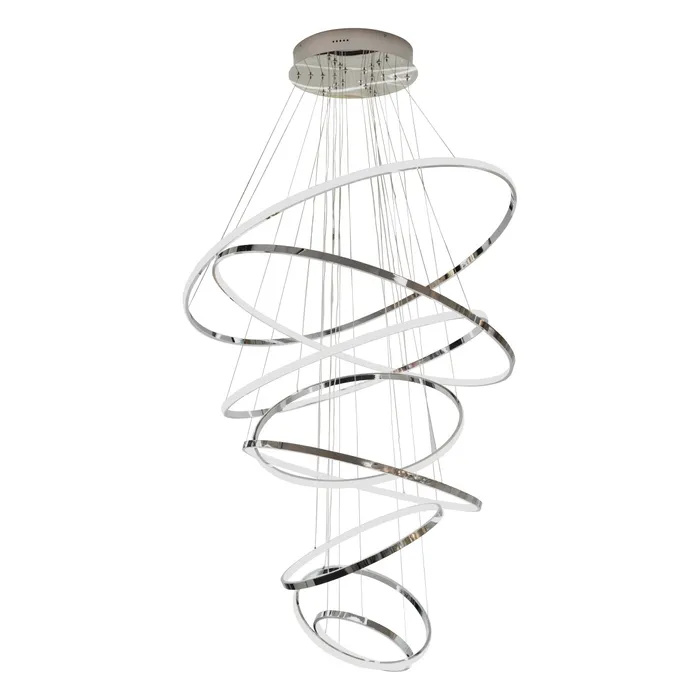 Cali Chrome LED Eight Rings Pendant