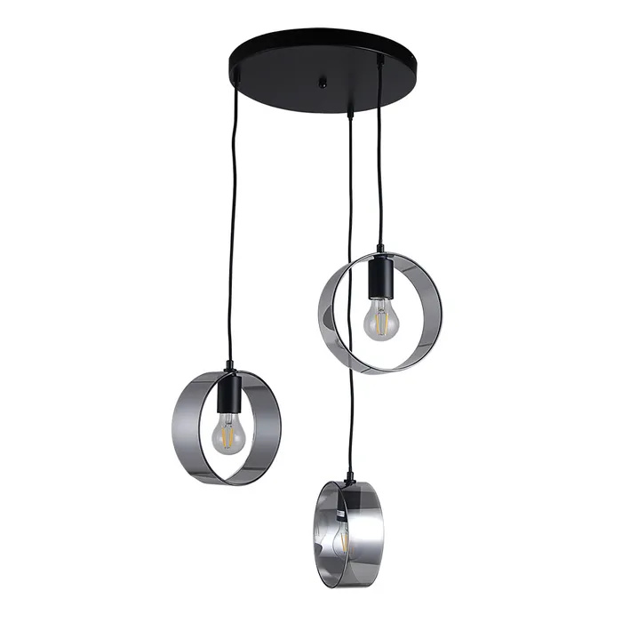 Nebula Trio Black Pendant Light