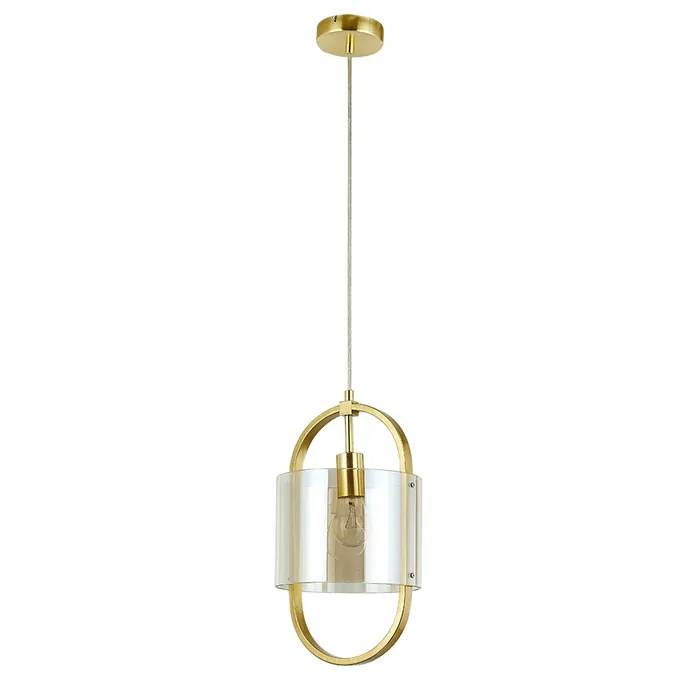 Pristine Gold with Cognac Glass Pendant