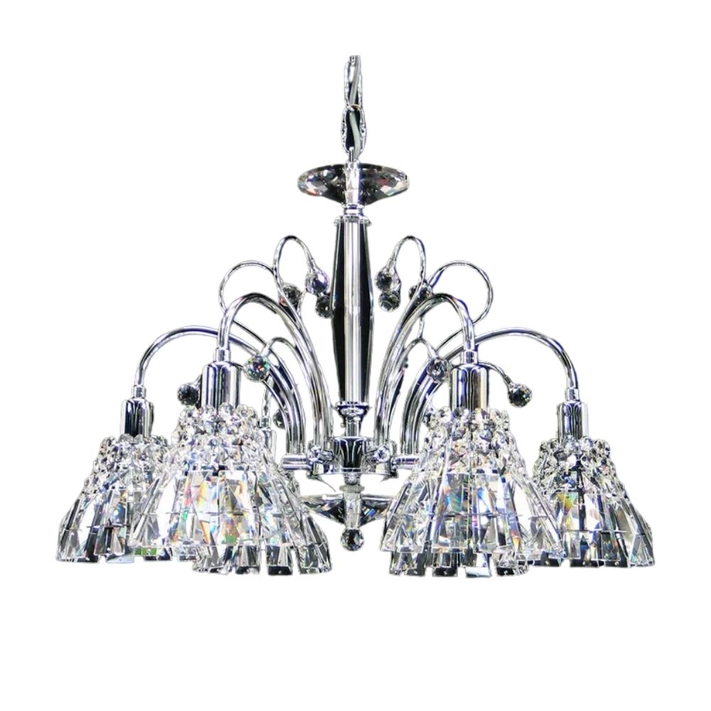 Minica Asfour Crystal Chrome Chandelier