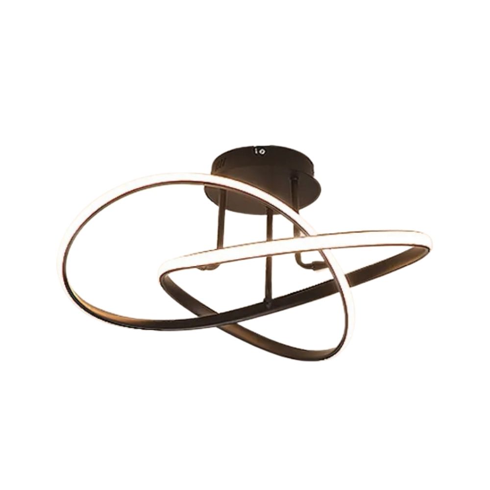 Twisted Knots Black LED Ceiling Light