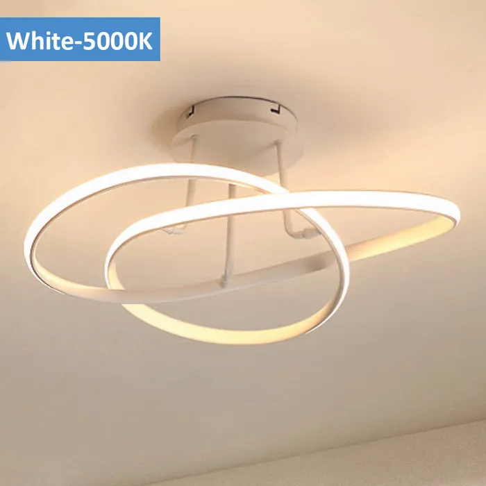 Twisted Knots White LED Ceiling Light