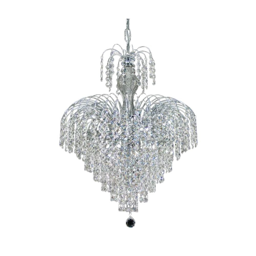 Fallen Asfour Crystal Chrome Chandelier