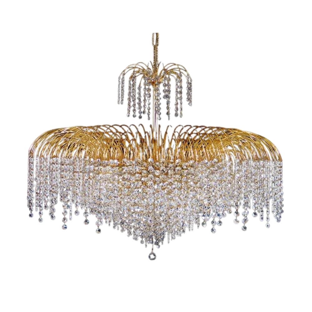 Fallen Asfour Crystal Golden Chandelier