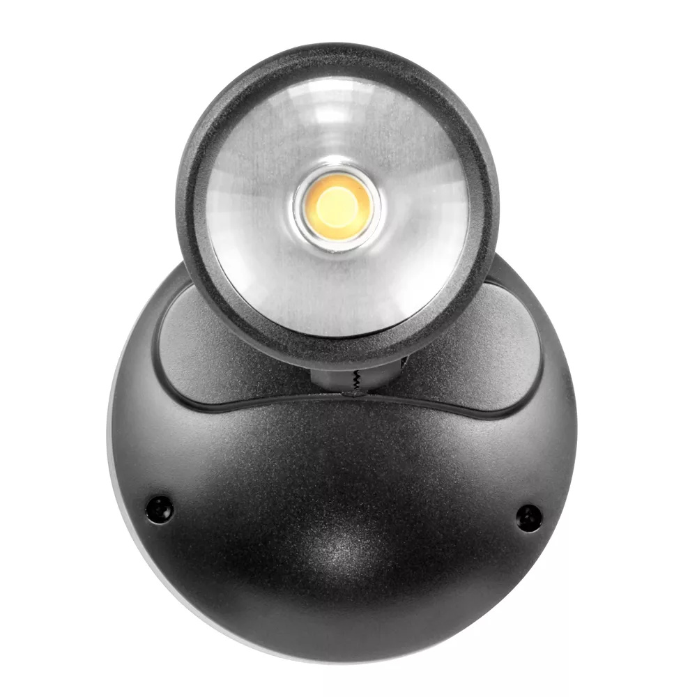 Fortress Pro Matt Black Tricolour LED Single Security Flood Light