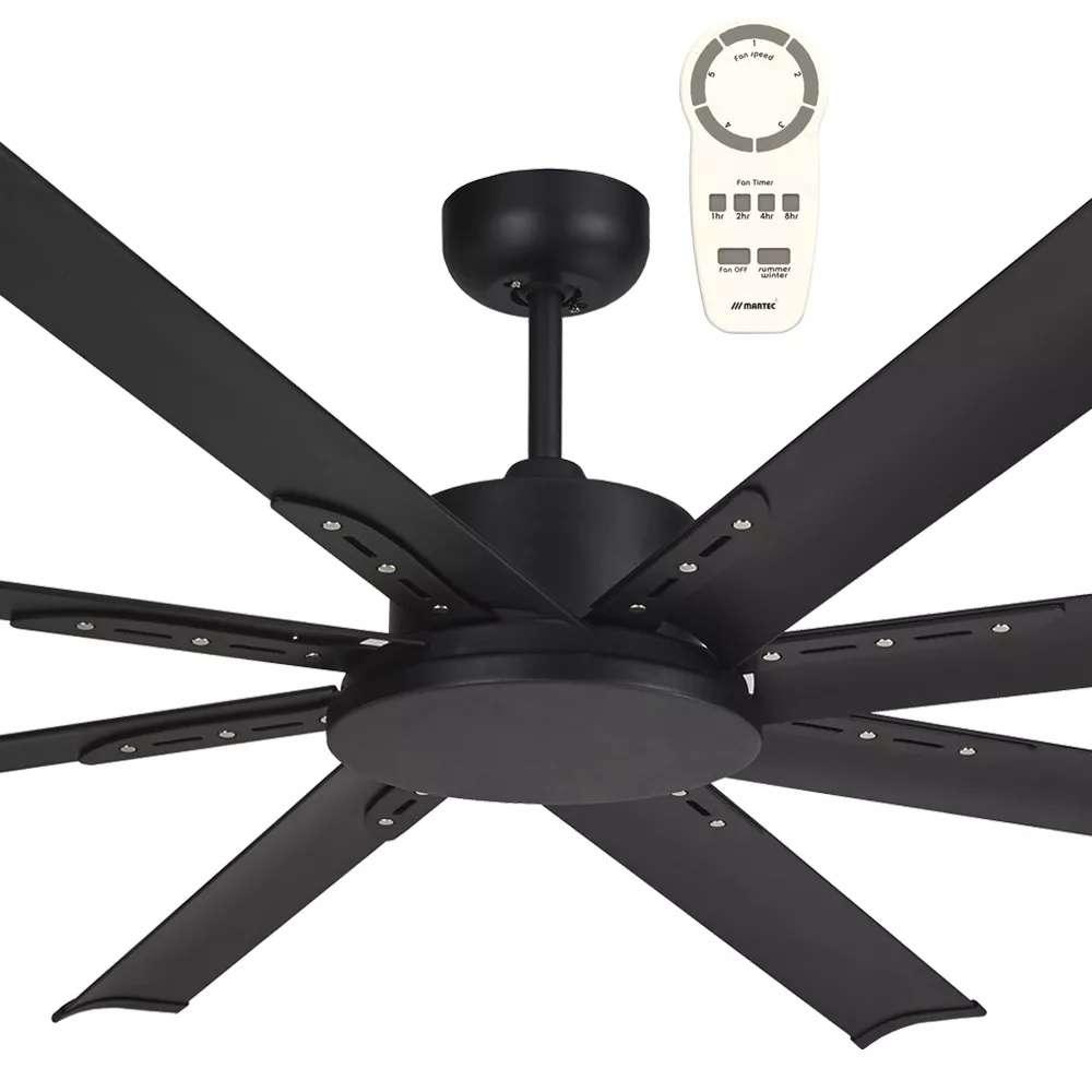 Albatross Mini Matt Black 65" DC Ceiling Fan With Remote