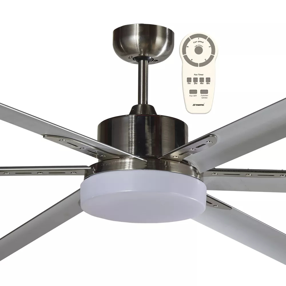 Albatross Brushed Nickel DC Ceiling Fan With 24W LED Light and Remote