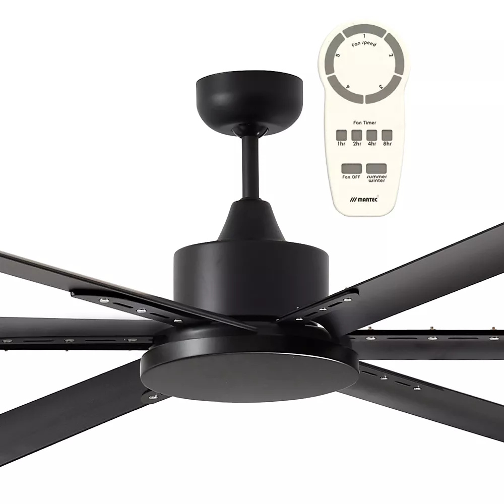 Albatross Matt Black DC Ceiling Fan With Remote