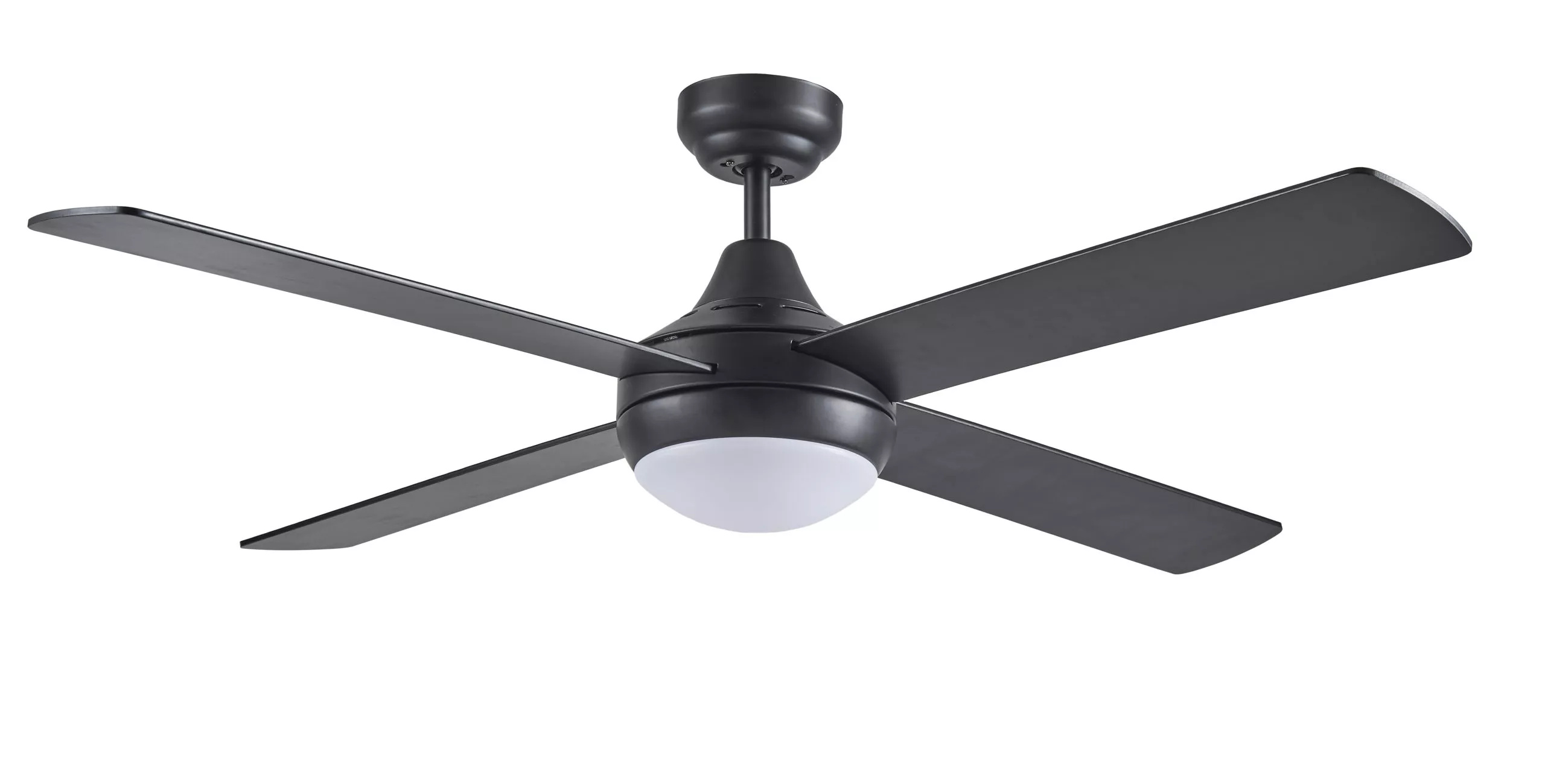 Four Seasons Link Matt Black AC Ceiling Fan with LED Light