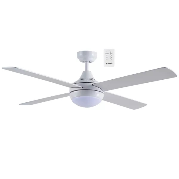 Four Seasons Link White AC Ceiling Fan with LED Light and Remote